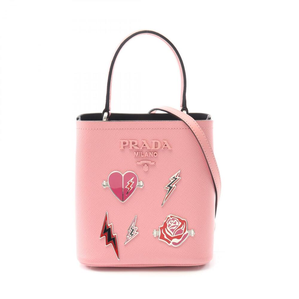 Prada Panier handbag Saffiano leather pink